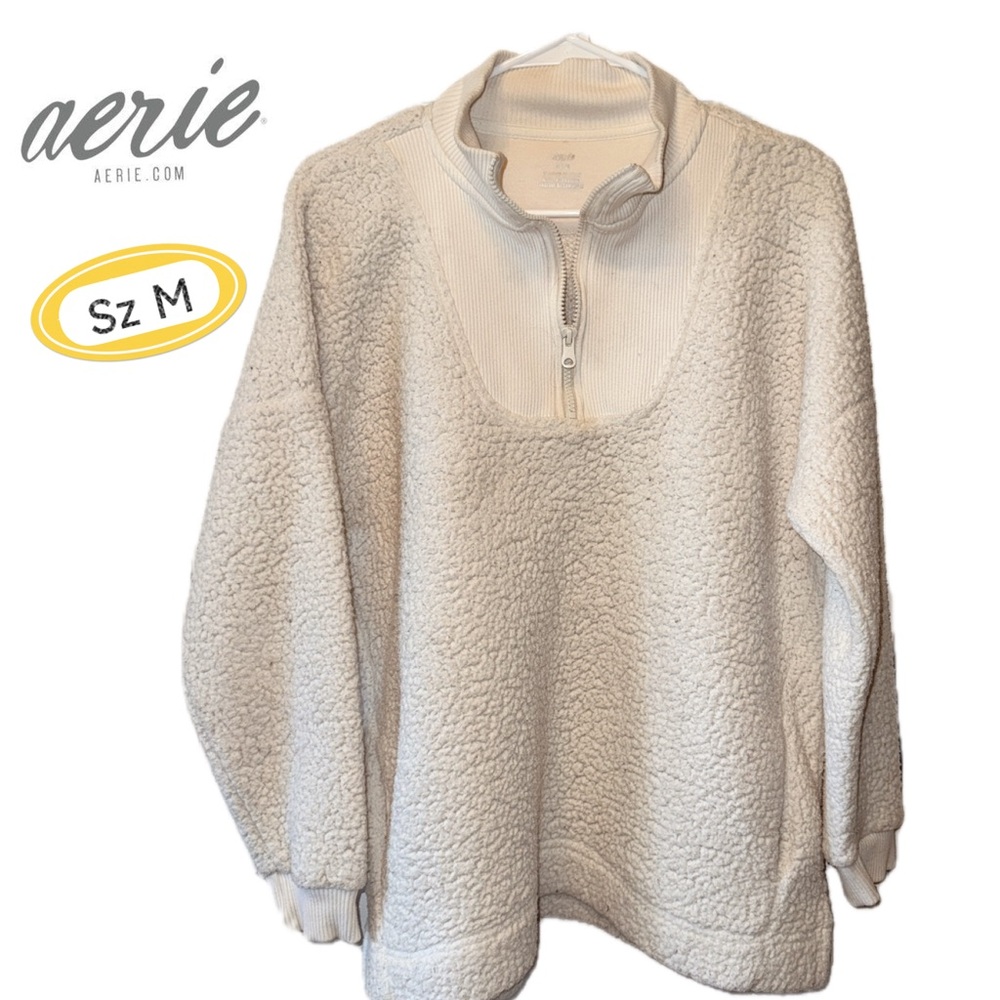 aerie Cream Pullover Sweatshirt